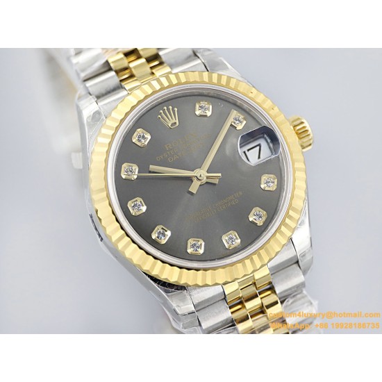 Datejust 178313 31mm Jub YG/SS Black/Dia EWF A2824