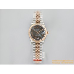 Datejust Ladies 31mm Jubilee RG/SS Black/Rmn EWF A2671