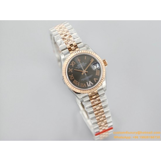 Datejust Ladies 31mm Jubilee RG/SS Black/Rmn EWF A2671