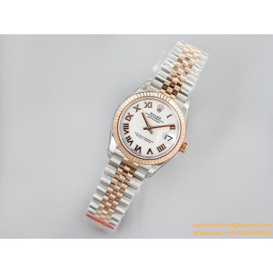 Datejust 278271 31mm Jub SS/RG White/Rmn EWF A2824