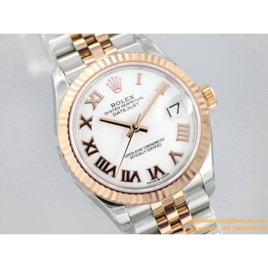 Datejust 278271 31mm Jub SS/RG White/Rmn EWF A2824