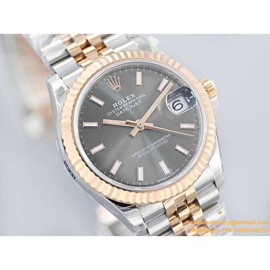 Datejust 278273 31mm Jub RG/SS STK Grey Dial EWF A2824