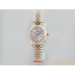 Datejust Ladies 31mm Jubilee RG/SS GREY Dial EWF A2671