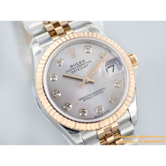 Datejust Ladies 31mm Jubilee RG/SS GREY Dial EWF A2671