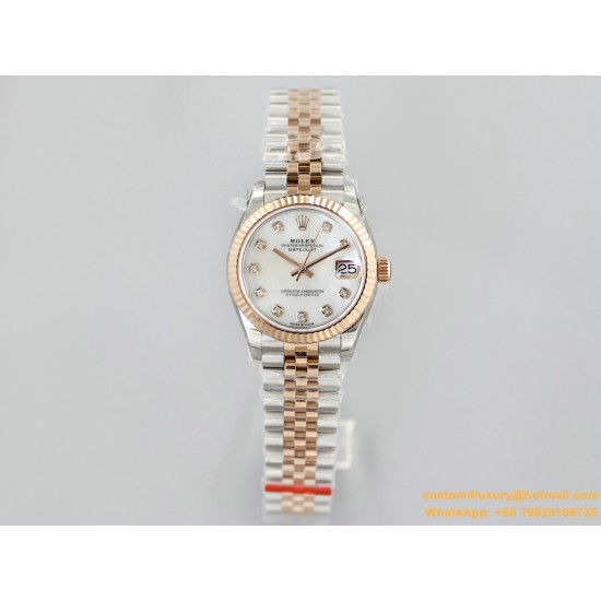Datejust 278271 31mm Jub RG/SS  White/Dial EWF A2824