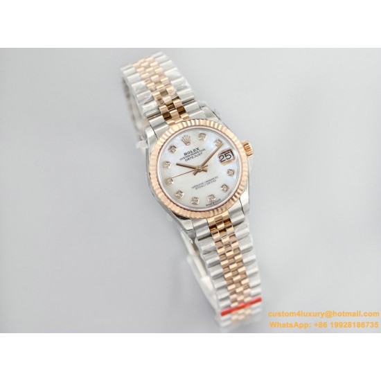 Datejust 278271 31mm Jub RG/SS  White/Dial EWF A2824