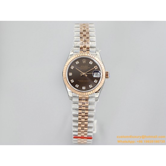 Datejust 278271 31mm Jub RG/SS Brown/Dia EWF A2824