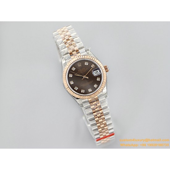 Datejust 278271 31mm Jub RG/SS Brown/Dia EWF A2824