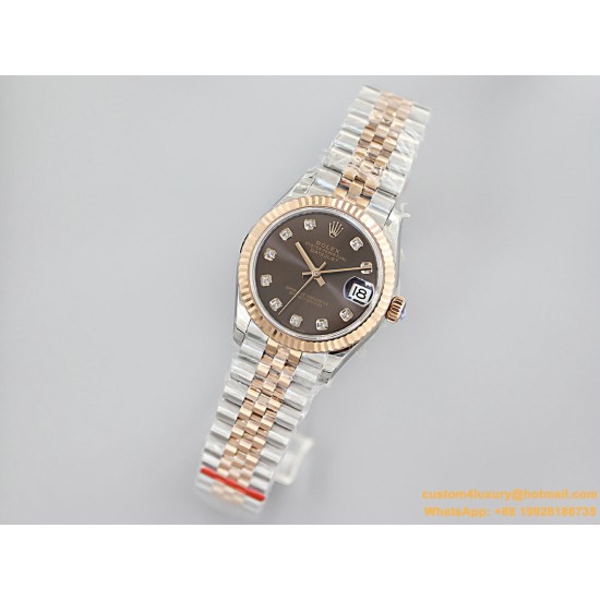Datejust 278271 31mm Jub RG/SS Brown/Dia EWF A2824