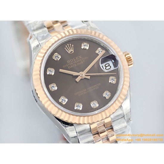 Datejust 278271 31mm Jub RG/SS Brown/Dia EWF A2824