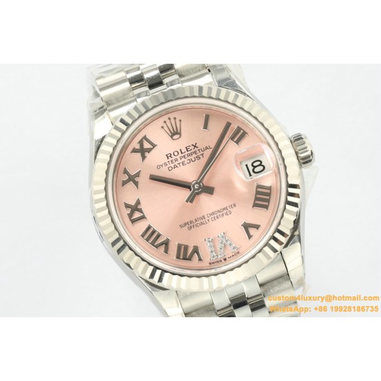 Datejust 278274 31mm Jub SS/SS Pink/Rmn EWF A2824