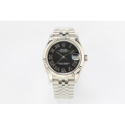 DATEJUST - LADY 31mm Jub Flt 904L SS/SS Black/Rmn EWF A2824