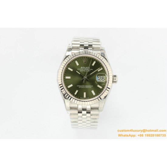 Datejust 278274 31mm Jub SS/SS Green/Stk EWF A2824