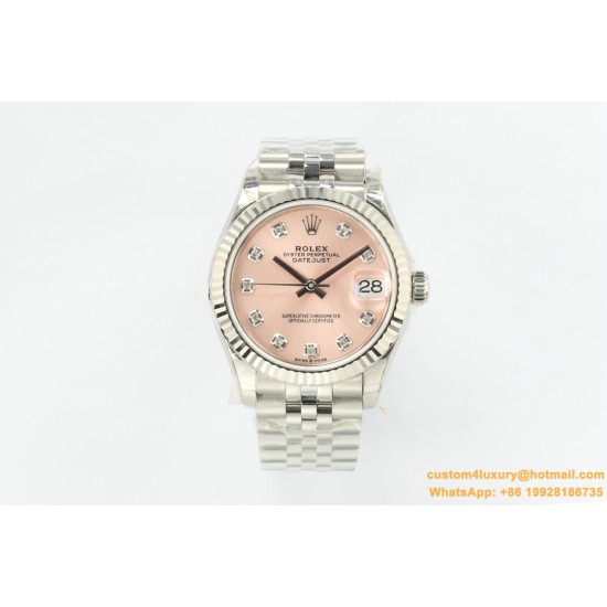 Datejust 278274 31mm Jub SS/SS Pink/Dia EWF A2824