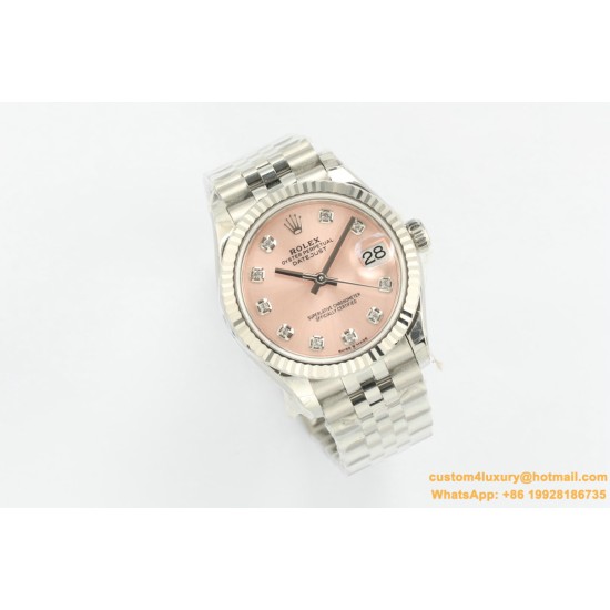 Datejust 278274 31mm Jub SS/SS Pink/Dia EWF A2824