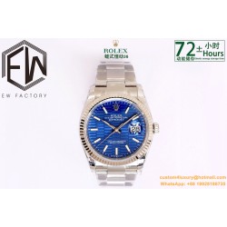 Datejust 126233 36mm Oys SS/SS Textured Blue/STK  Dial EWF VR3235