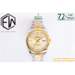 Datejust 126233 36mm Oys YG/SS Gold/STK Textured Dial EWF VR3235