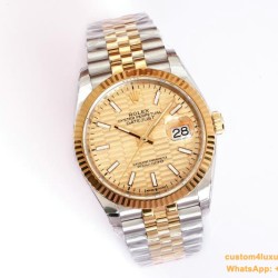 Datejust 126233 36mm Jub YG/SS Gold/STK Textured Dial EWF VR3235