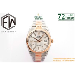 Datejust 126233 36mm Oys RG/SS Silver Textured EWF VR3235