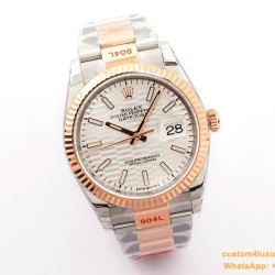 Datejust 126233 36mm Oys RG/SS Silver Textured EWF VR3235