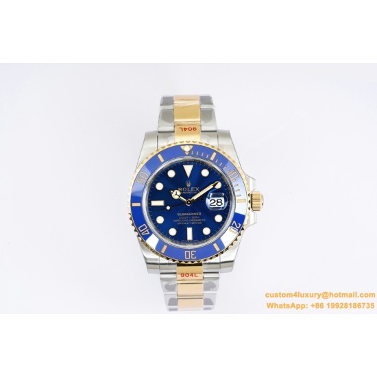 Submariner 116613LB 40mm 904L YG/SS Blue Dial EWF VR3135
