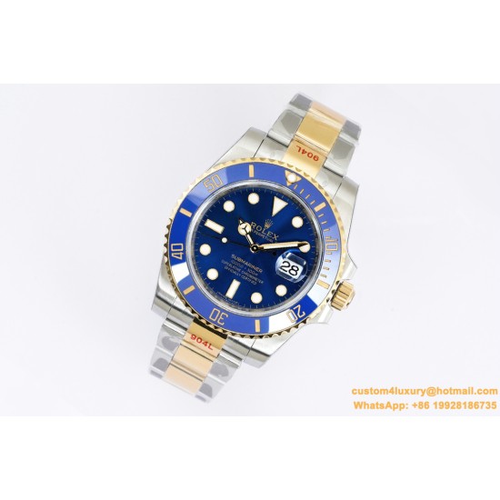 Submariner 116613LB 40mm 904L YG/SS Blue Dial EWF VR3135