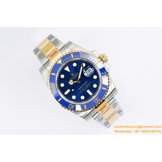 Submariner 116613LB 40mm 904L YG/SS Blue Dial EWF VR3135