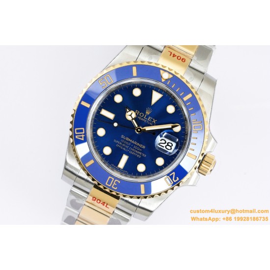Submariner 116613LB 40mm 904L YG/SS Blue Dial EWF VR3135