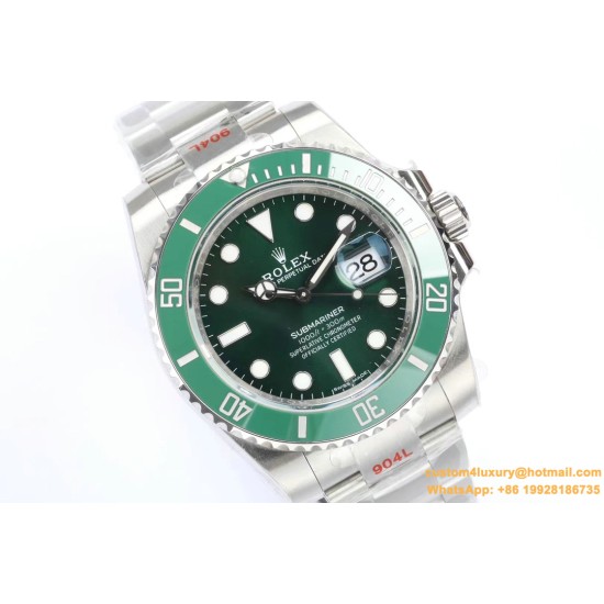 Submariner 116610LV Hulk 40mm SS/SS Green Dial EWF VS3135