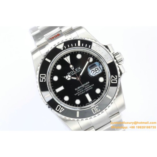 Submariner 124060 904L SS/SS Black EWF Asia 3135