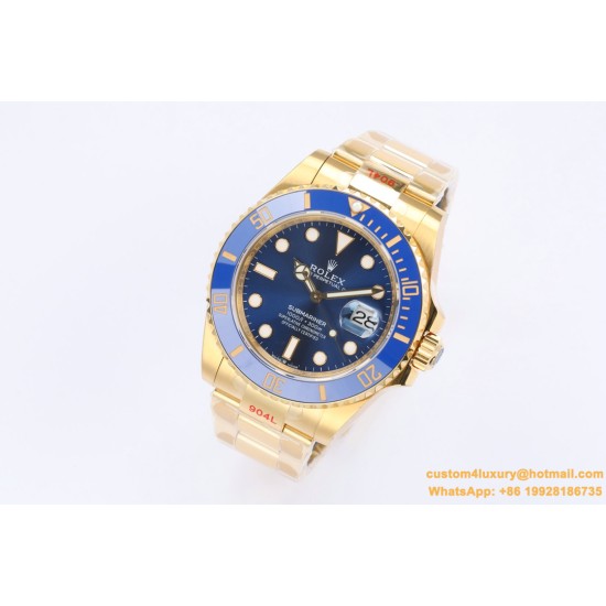 Submariner 126618LB 904L YG/YG Blue EWF Asian 3235