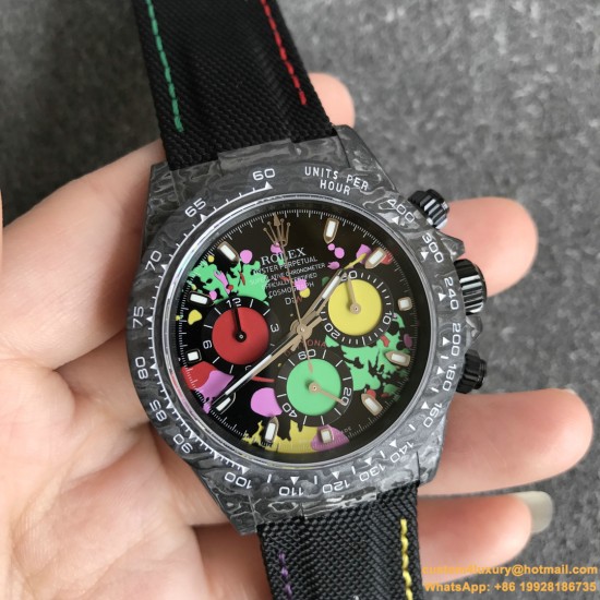 Daytona Diw 40mm Carbon/NY O Colorful Dial NOOB SA4130
