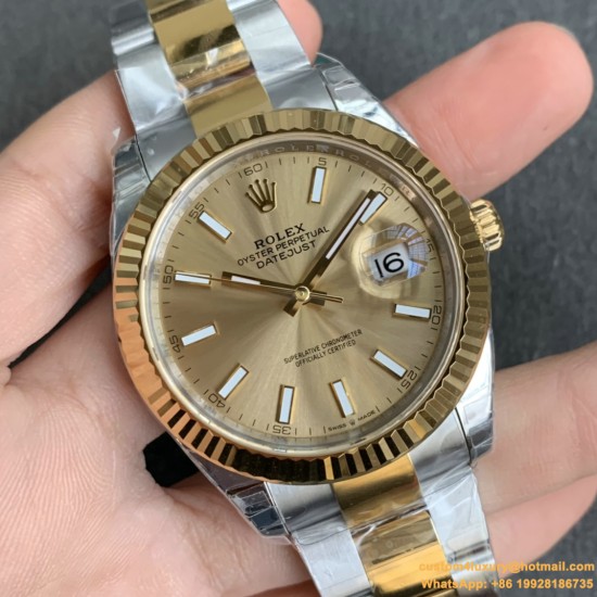 Datejust 126333 41mm Oyster 904L SS/YG Gold/Stk VSF VS3235