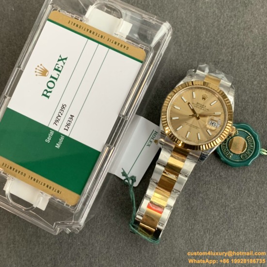 Datejust 126333 41mm Oyster 904L SS/YG Gold/Stk VSF VS3235