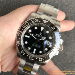 GMT II Blk/Blk SS/SS Noob A3186 Hour Hand Adj