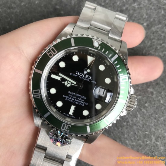 Submariner 116610LV Hulk 40mm SS/SS Green Dial ARF VS3135