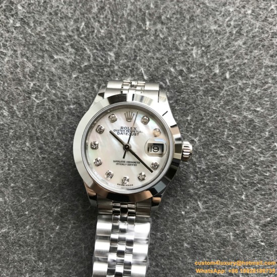 Datejust Ladies 28mm SS/SS Silver/Dia GSF H05