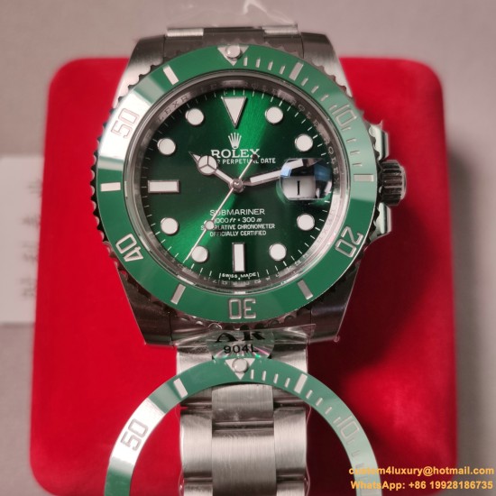 Submariner 116610LV Hulk 40mm SS/SS Green Dial ARF VS3135