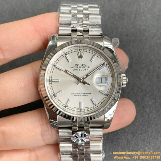 Datejust 126234 36mm Jub SS/SS Silver/Stk ARF VR3235