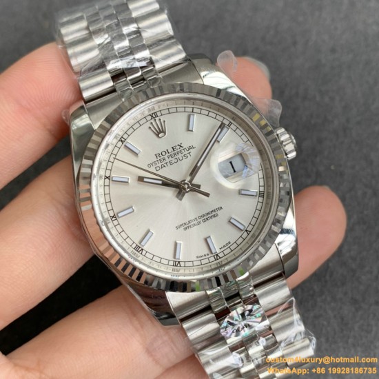 Datejust 126234 36mm Jub SS/SS Silver/Stk ARF VR3235