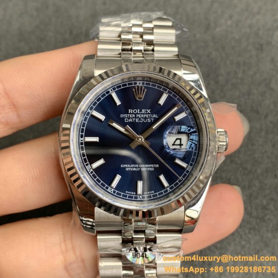 Datejust 126234 36mm Jub SS/SS Blue/Stk ARF VR3235