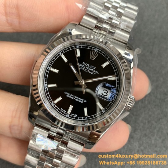 Datejust 126234 36mm Jub SS/SS Black/Stk ARF VR3235