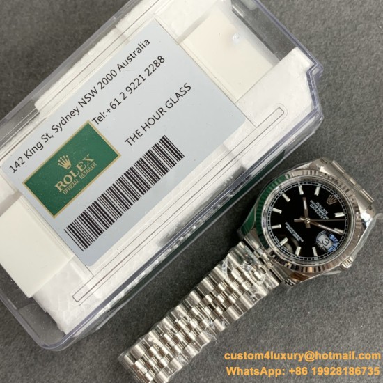 Datejust 126234 36mm Jub SS/SS Black/Stk ARF VR3235