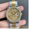 DateJust 36mm Oyst Dia 904L YG/SS Gold/Rmn EWF A3235
