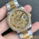 DateJust 36mm Oyst Dia 904L YG/SS Gold/Rmn EWF A3235