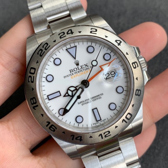 Explorer II 216570 904L SS/SS Wht GMF Asia 3187 CHS