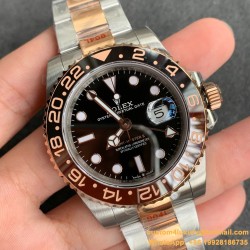 GMT Master II 126711 CHNR Rootbeer SS/RG Black Dial GMF VR3186