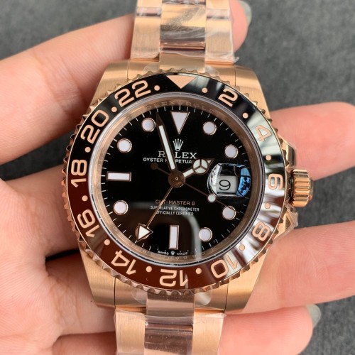 GMT Master II 126711 CHNR Rootbeer RG/RG Black Dial GMF VR3186