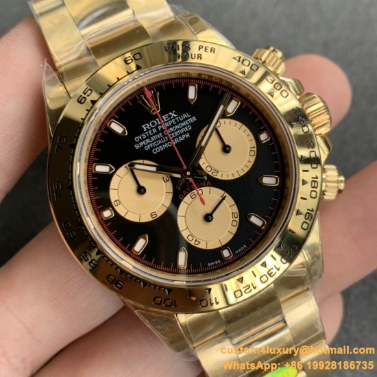 Daytona 116508 YG/YG Black Dial 904L NOOB SA4130