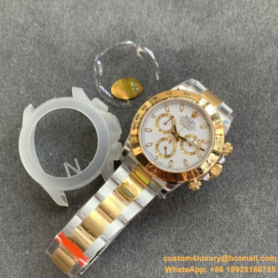 Daytona 126503 40mm YG/SS White/Stk NOOB SH4131 Super Clone